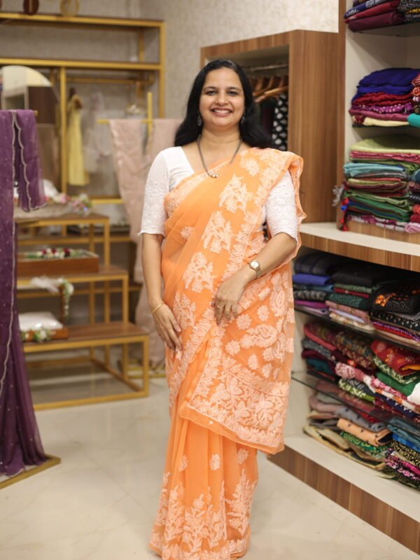 HANDWORKED CHIKANKARI SAREE COLLECTIONS (RDSA-326)