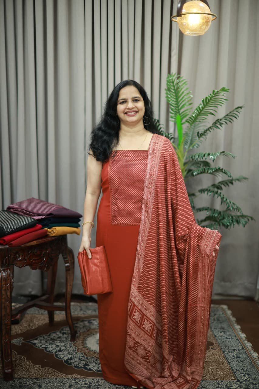 FAUX GEORGETTE SET(RDCH-GT-1114)