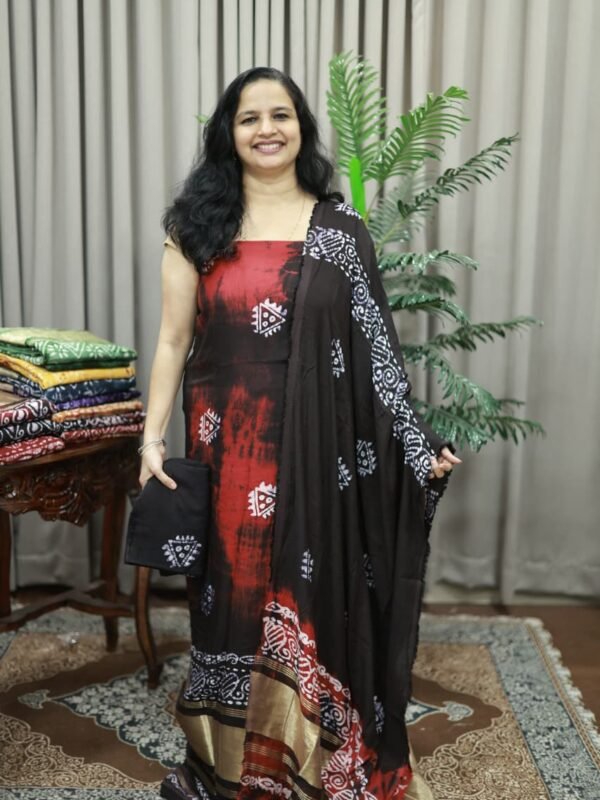 SEMI PARTY WEAR MODAL SILK SET(RDCH-MD-198)