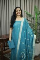 PARTY WEAR JAMDHANI SILK SET(RDCH-SK-533)