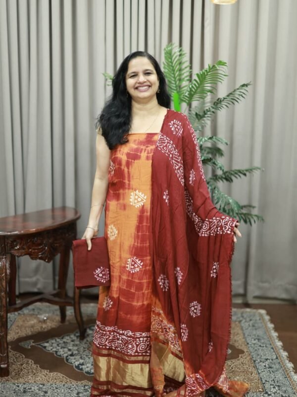 SEMI PARTY WEAR MODAL SILK SET(RDCH-MD-208)