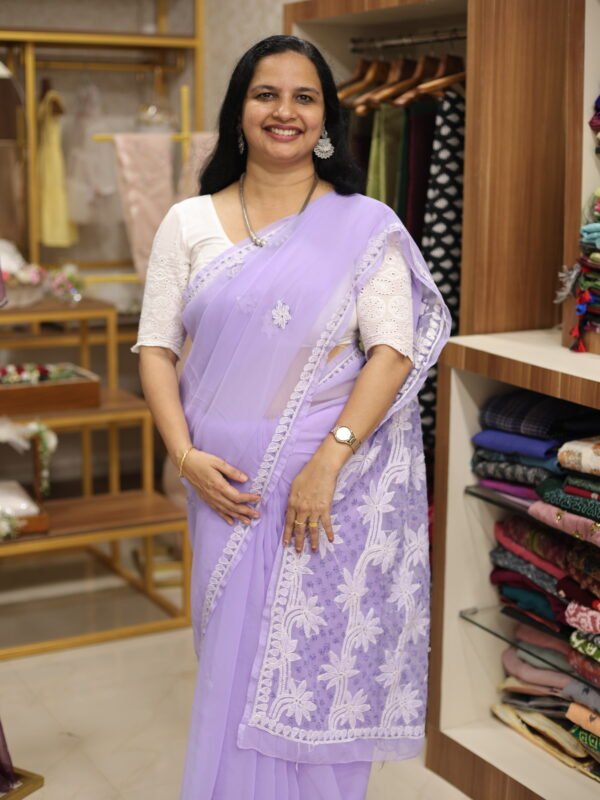 HANDWORKED CHIKANKARI SAREE COLLECTIONS (RDSA-330)