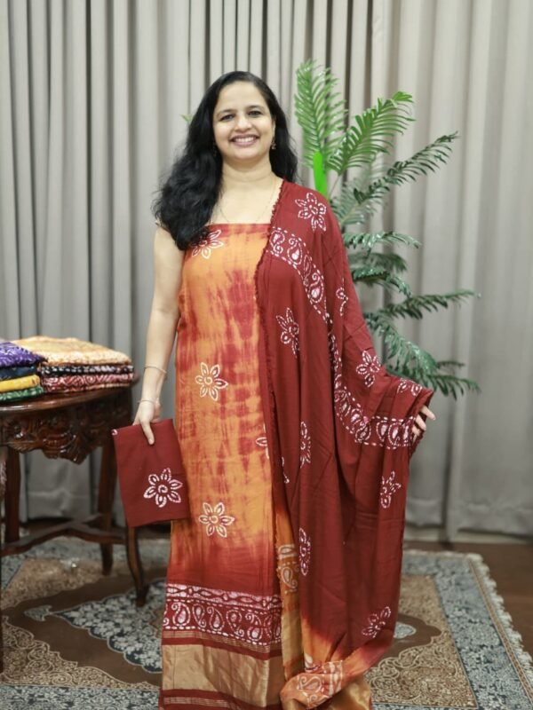 SEMI PARTY WEAR MODAL SILK SET(RDCH-MD-199)