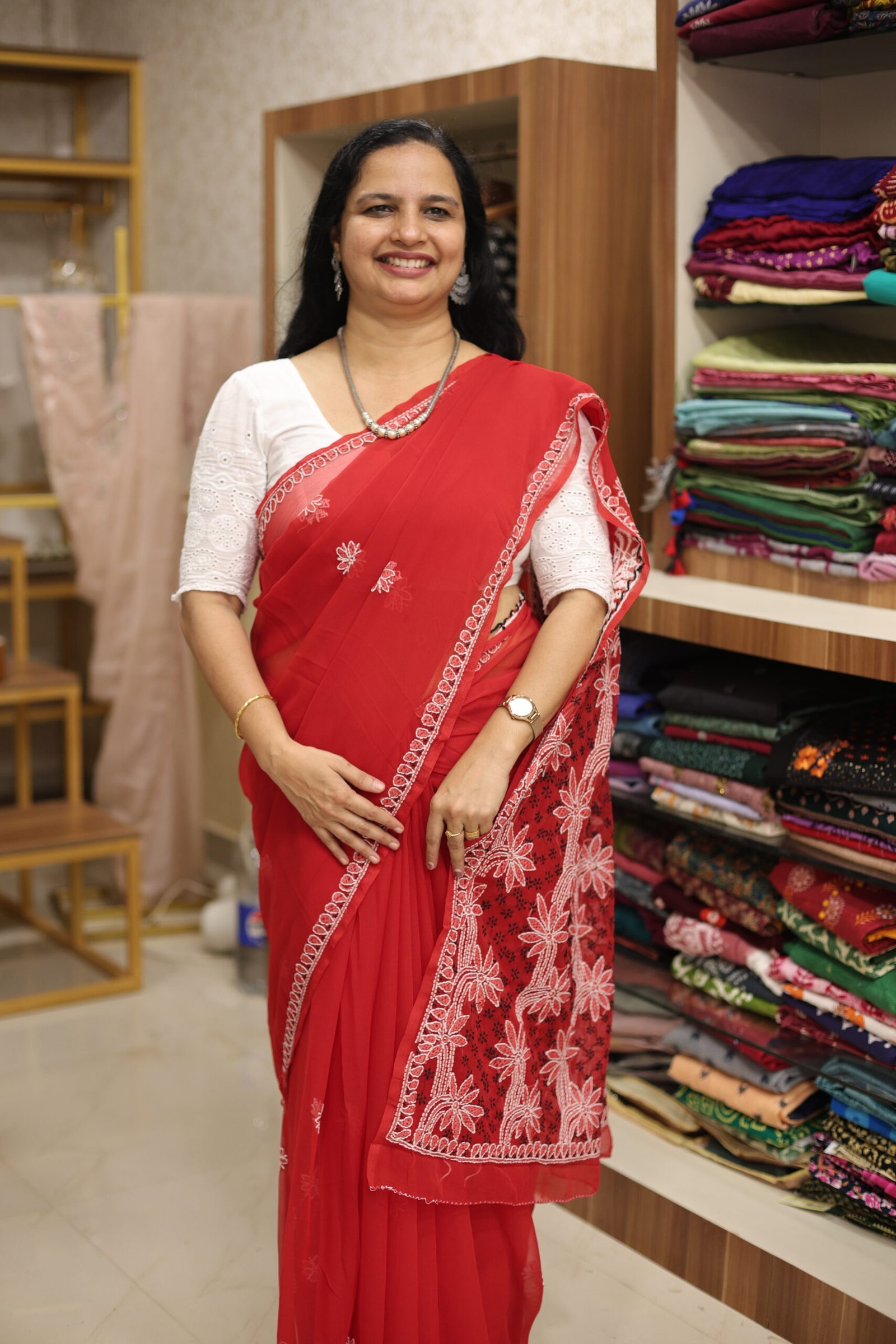 HANDWORKED CHIKANKARI SAREE COLLECTIONS (RDSA-328)