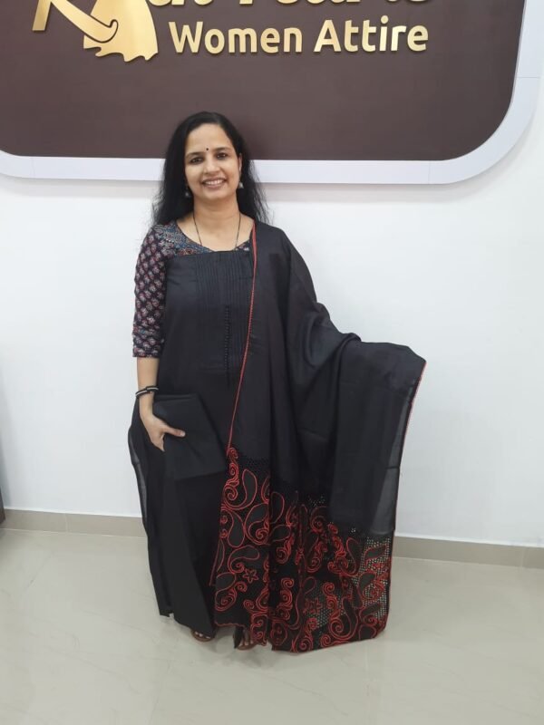 Semi Tussar Churidar Set (RDCH-TR-3)