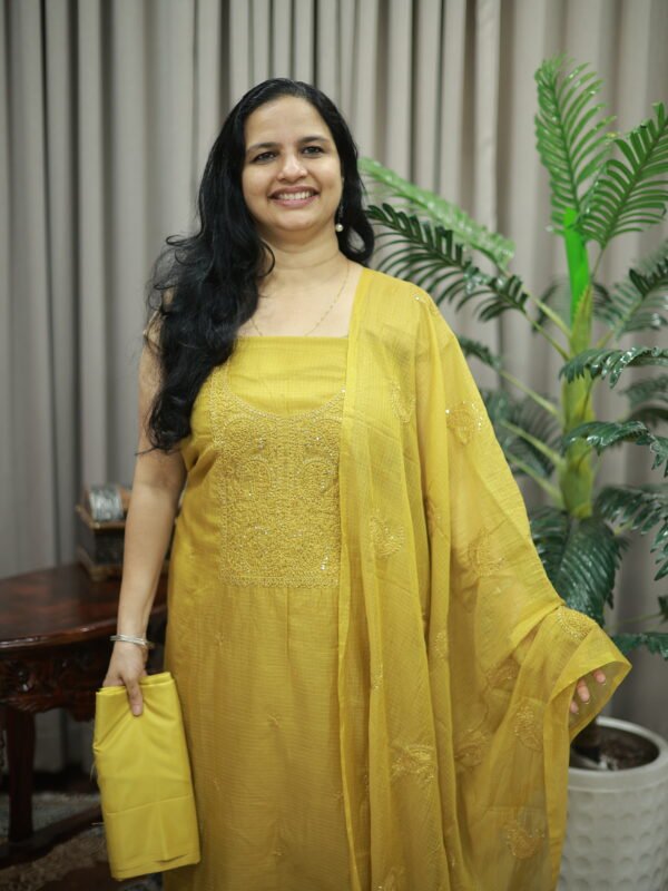 UNSTITCHED NET KOTA SET(RDCH-KT-185)