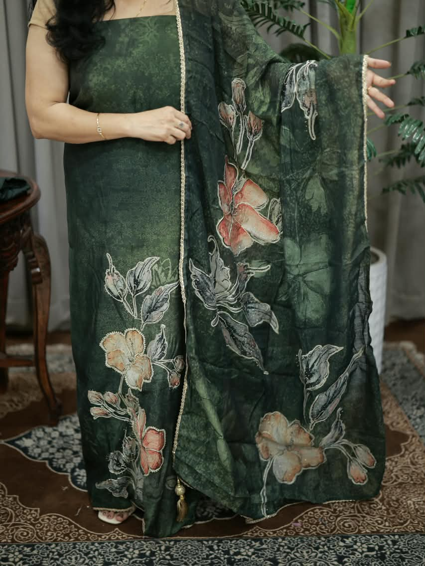 JAMDANI SILK SET(RDCH-SK-619) - Image 3