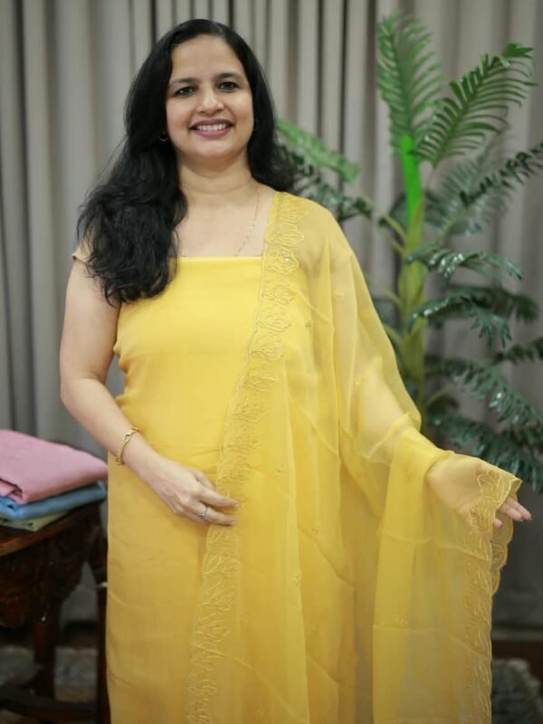 SEMI PARTY WEAR ORGANZA SET(RDCH-OG-92) - Image 2
